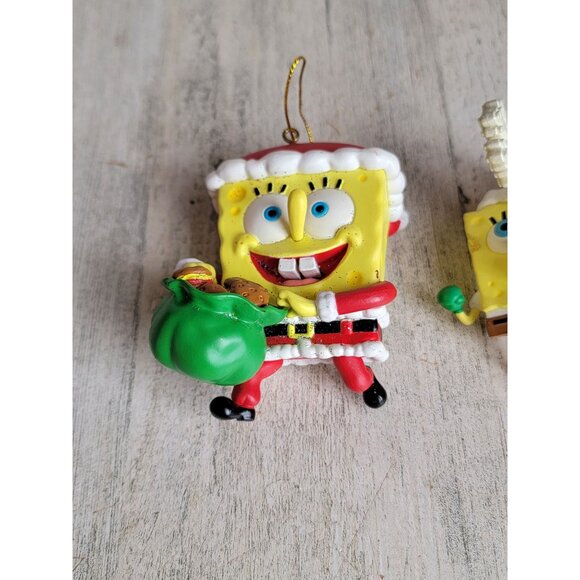Spongebob santa claus burger snowflake ornament Xmas set - Picture 2 of 6